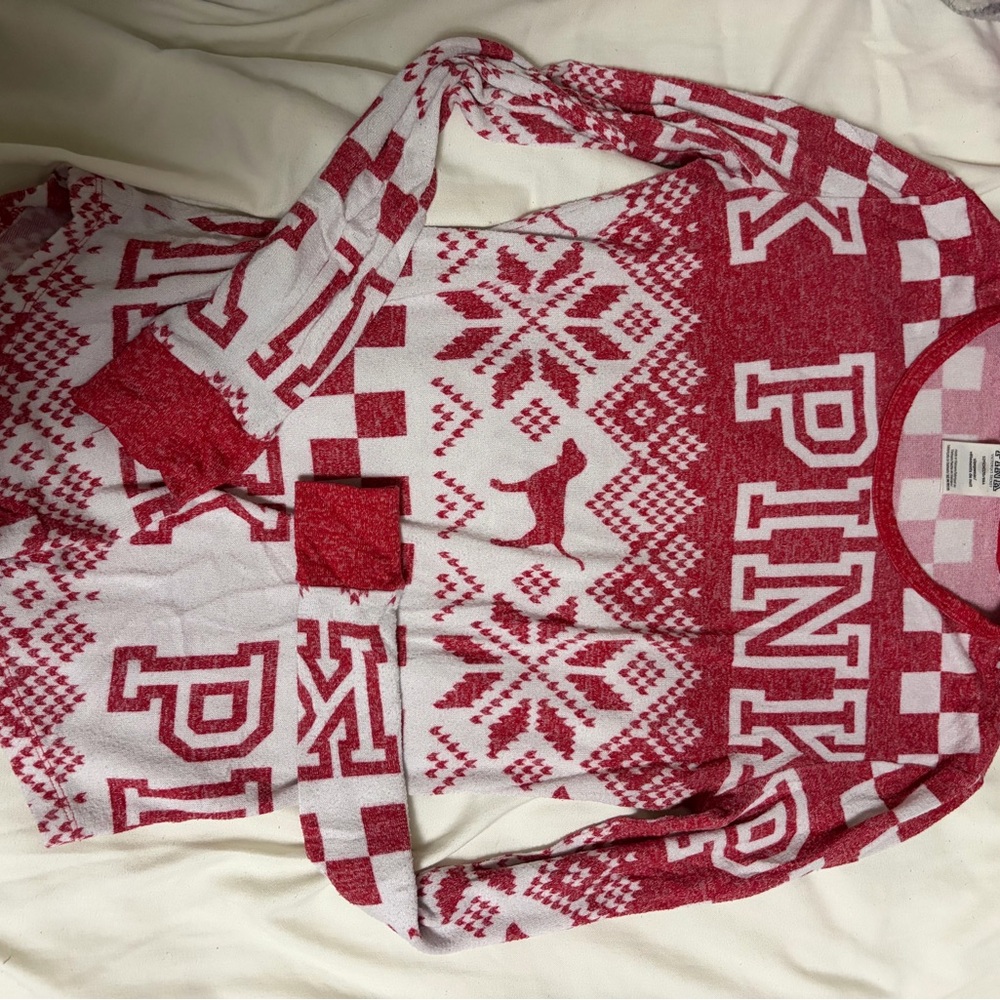 PINK Christmas PJ Set